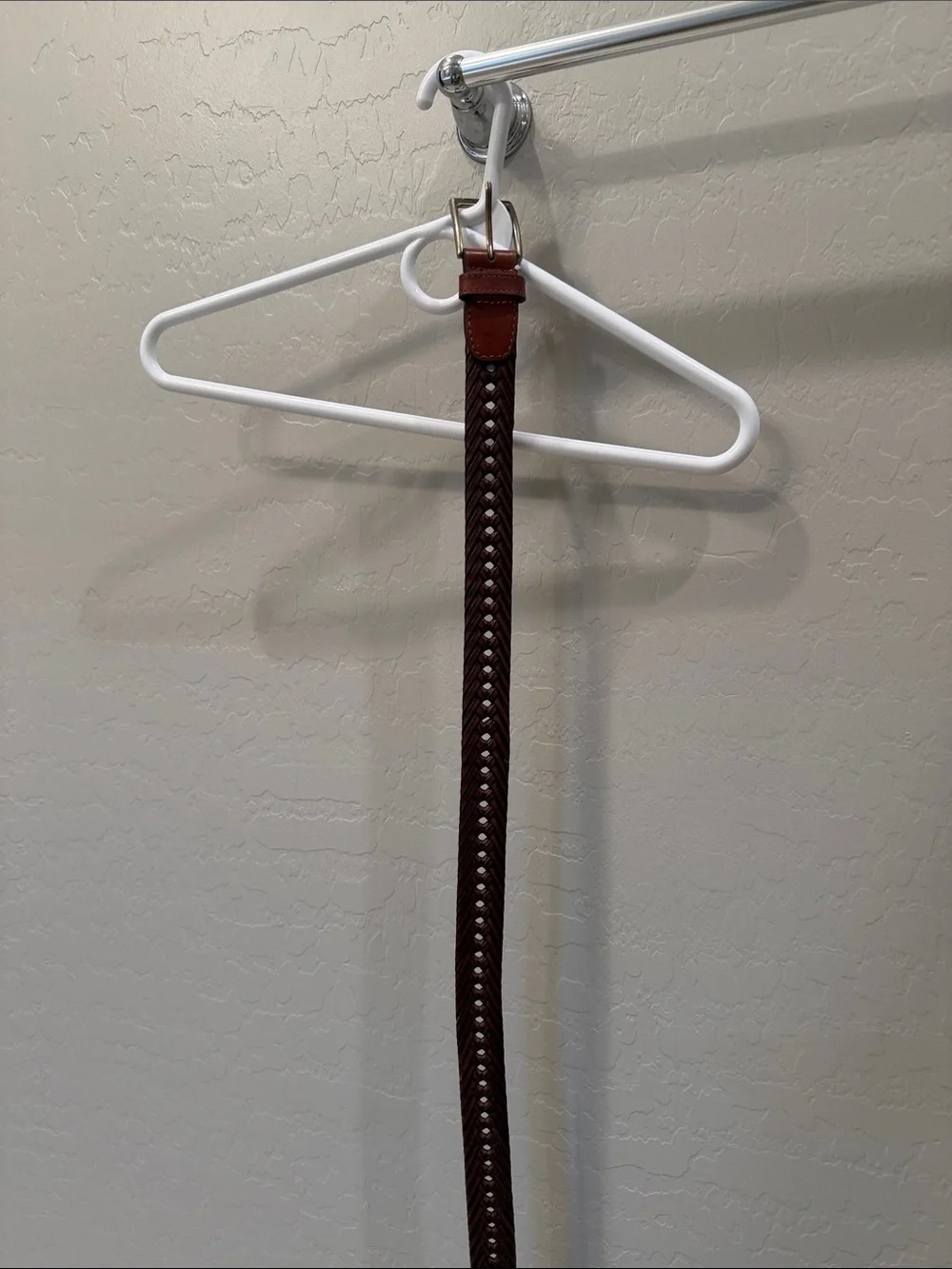 Classic Braided Leather Men's Belt - Brown-Size 34-36